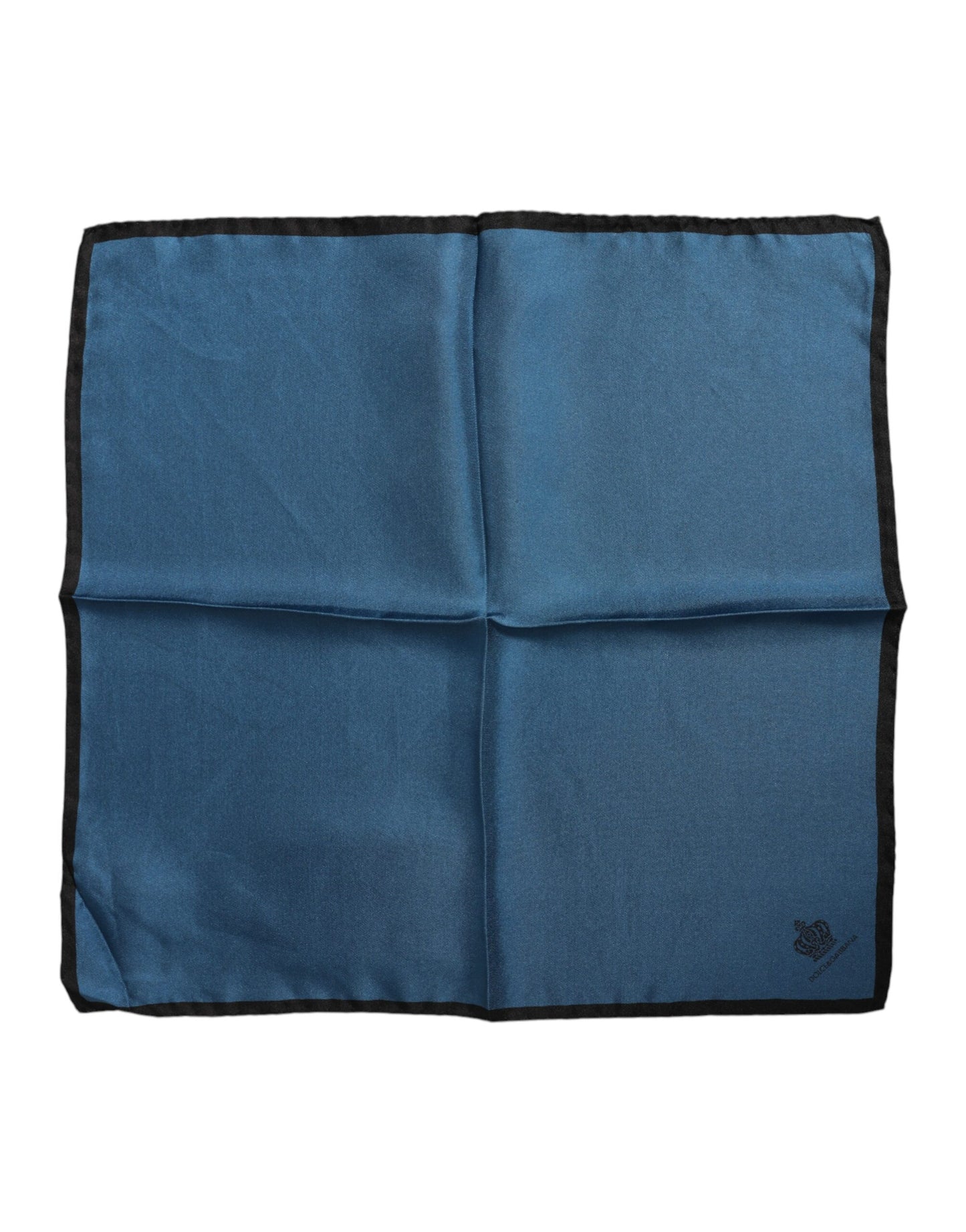Dolce &amp; Gabbana Blue DG Crown Silk Square Men Foulard Scarf