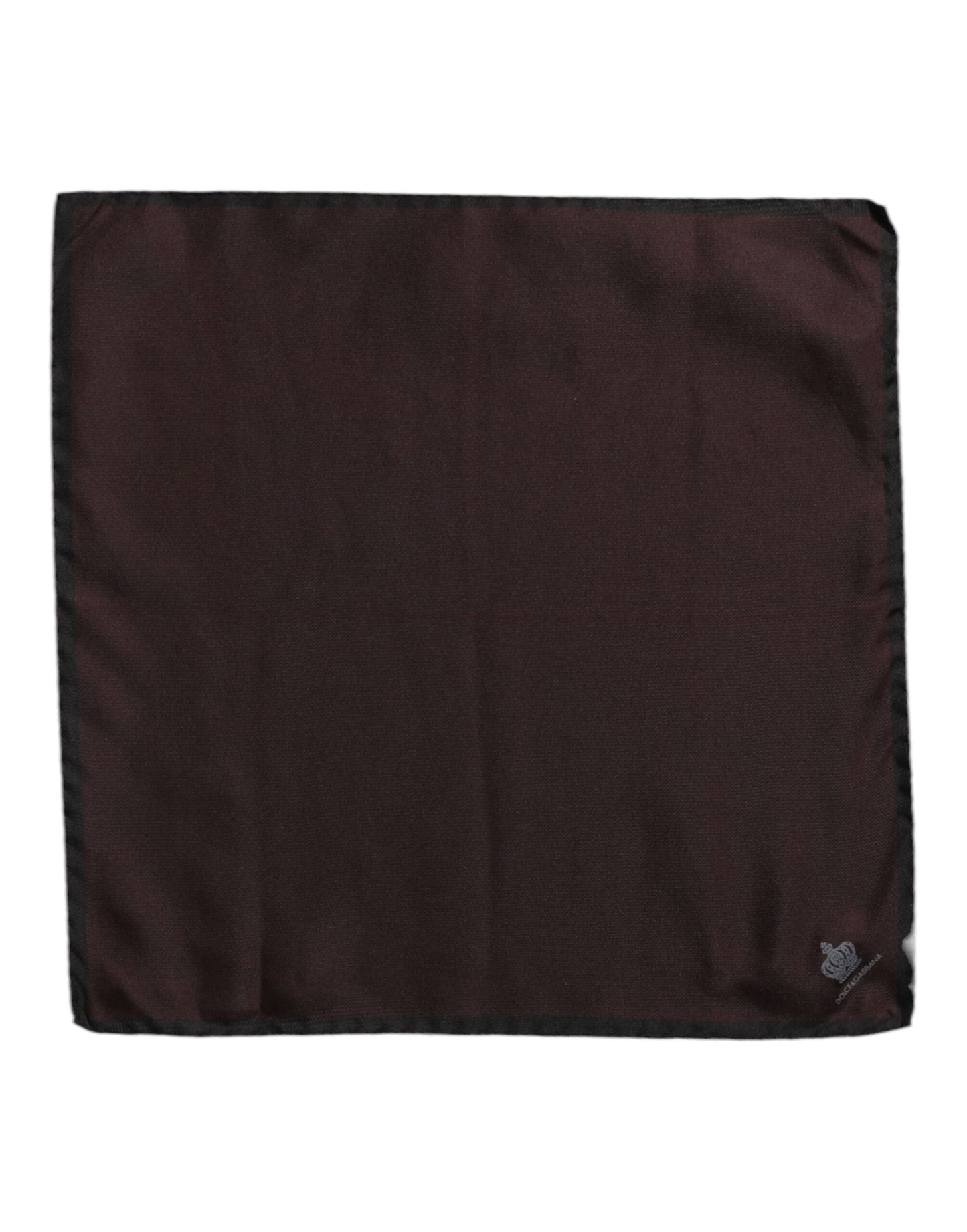 Dolce &amp; Gabbana Brown DG Crown Silk Square Men Foulard Scarf