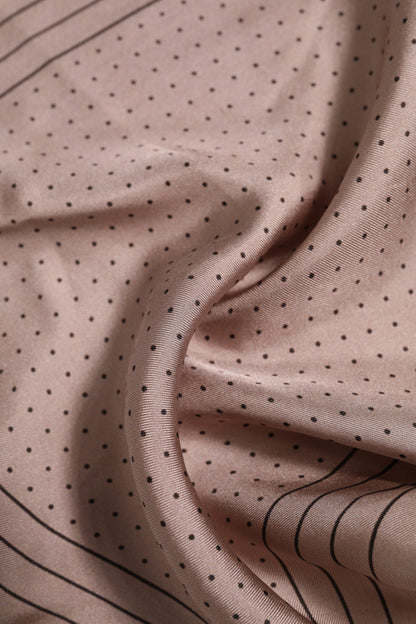 Dolce &amp; Gabbana Beige Dotted Silk Square Men Foulard Scarf