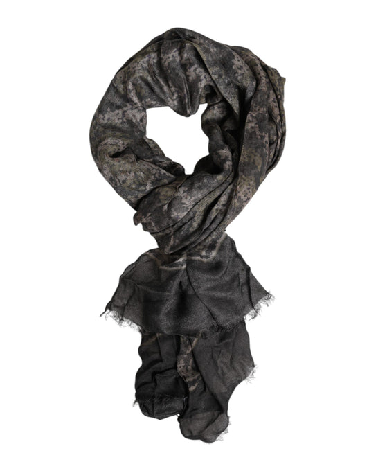 Dolce &amp; Gabbana Camouflage Neck Warmer Wrap Foulard Scarf