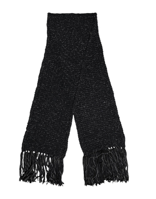 Dolce &amp; Gabbana Black Cashmere Neck Warmer Wrap Shawl Scarf