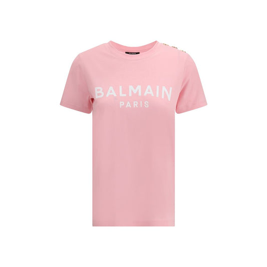 Balmain Logoed T Shirt Cotton Monochrome Luxe Edition