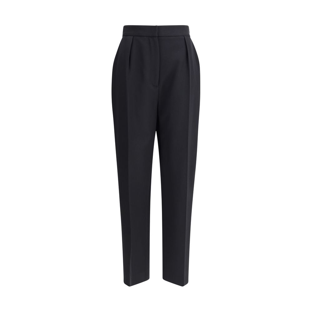 Balmain Tailored Pants Wool Trousers Black 40 Long