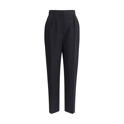 Balmain Tailored Pants Wool Trousers Black 40 Long