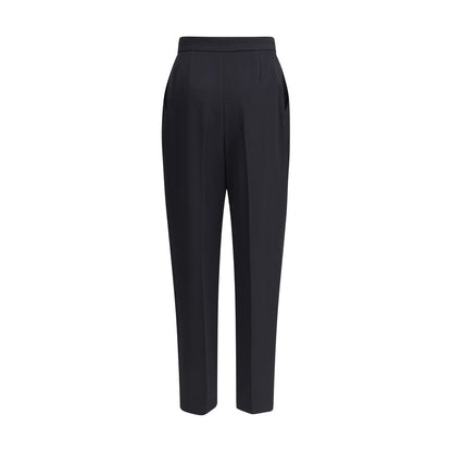 Balmain Tailored Pants Wool Trousers Black 40 Long