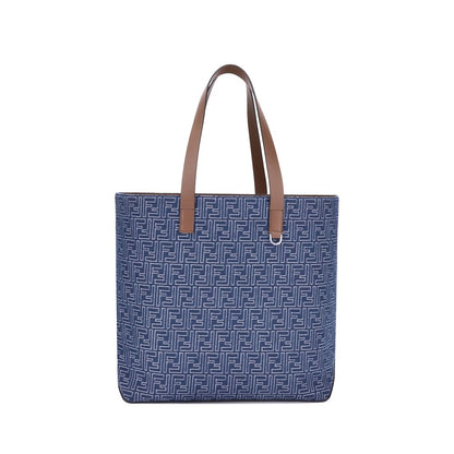 Sac fourre-tout en denim brodé Fendi