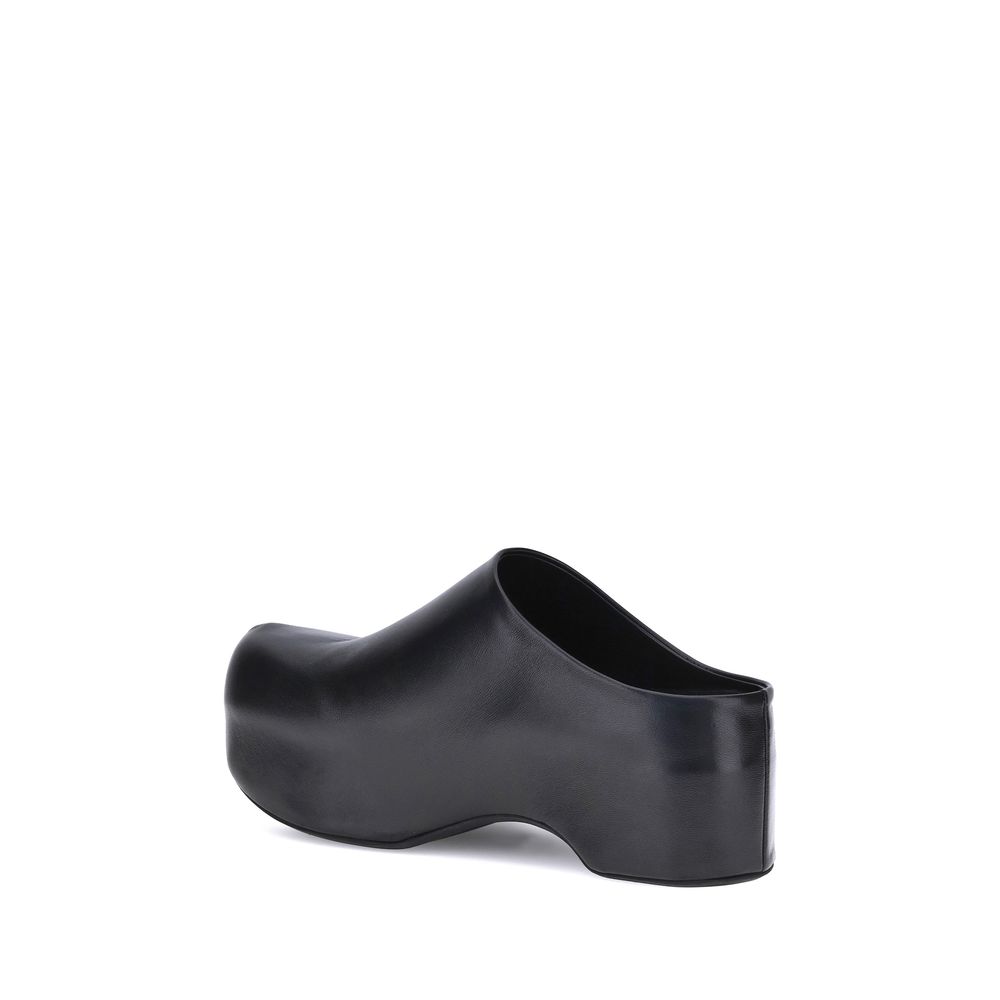 Marni Premium Leather Mules Platform Wedge Classic Slip On