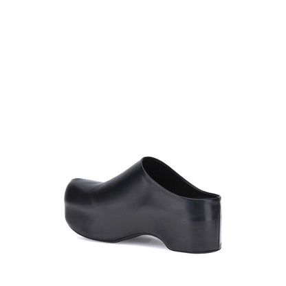 Marni Premium Leather Mules Platform Wedge Classic Slip On