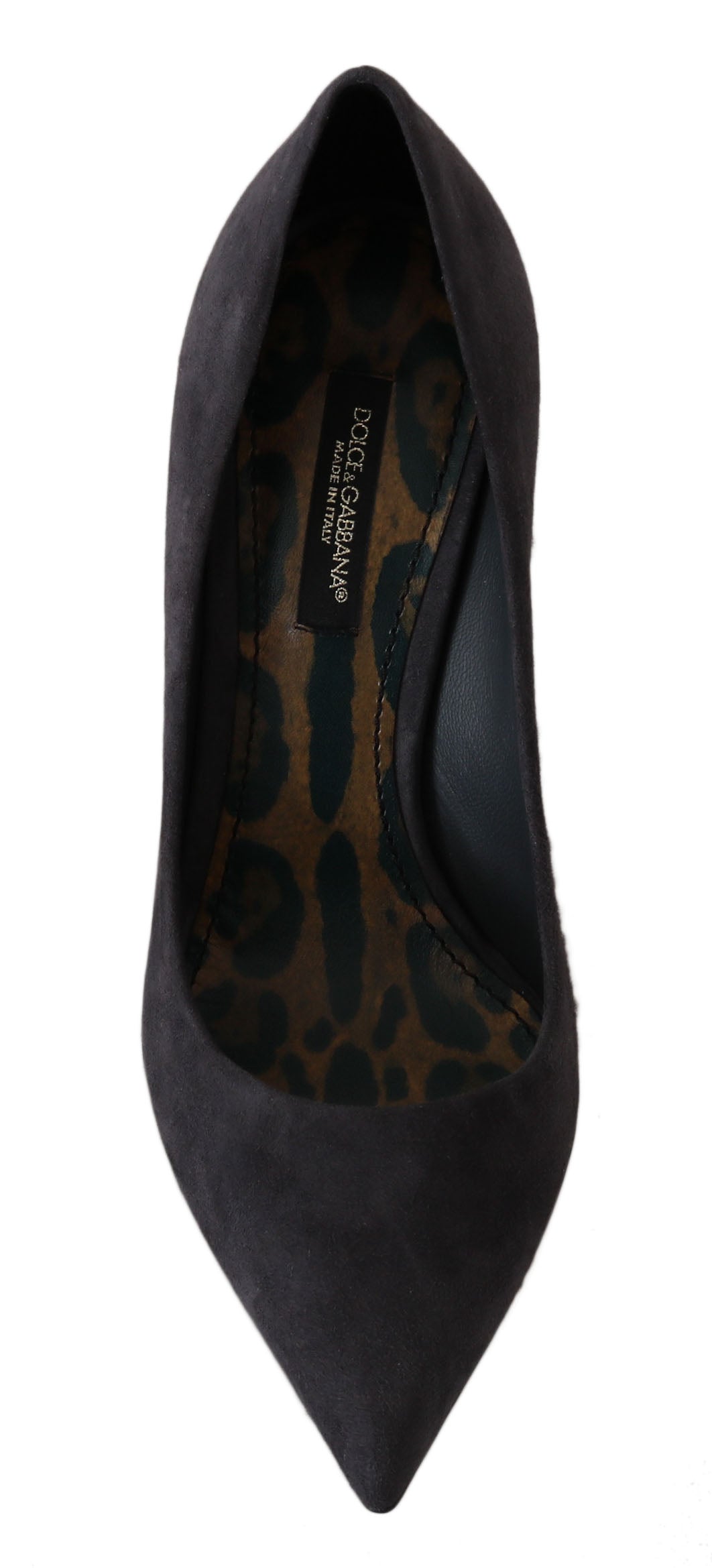 Escarpins à talons aiguilles élégants en daim gris Dolce &amp; Gabbana