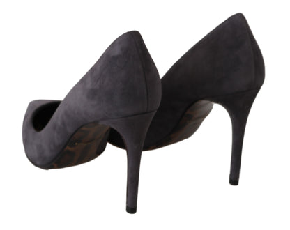 Escarpins à talons aiguilles élégants en daim gris Dolce &amp; Gabbana