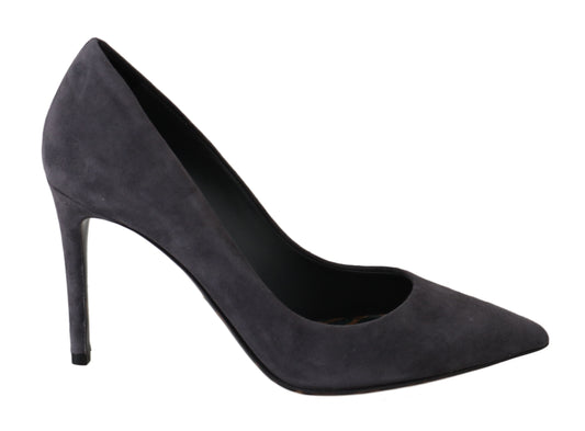 Escarpins à talons aiguilles élégants en daim gris Dolce &amp; Gabbana