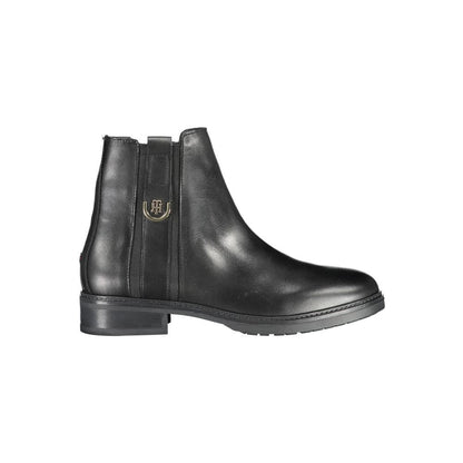 Tommy Hilfiger Black Leather Women Boot by Tommy Hilfiger