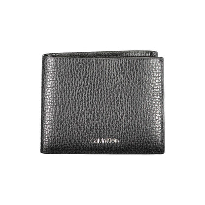 Portefeuille en cuir noir Calvin Klein