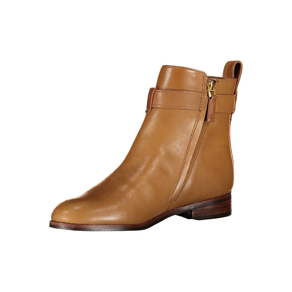 Ralph Lauren Brown Leather Women Boot by Ralph Lauren