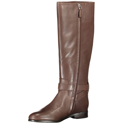 Ralph Lauren Brown Leather Women Boot by Ralph Lauren