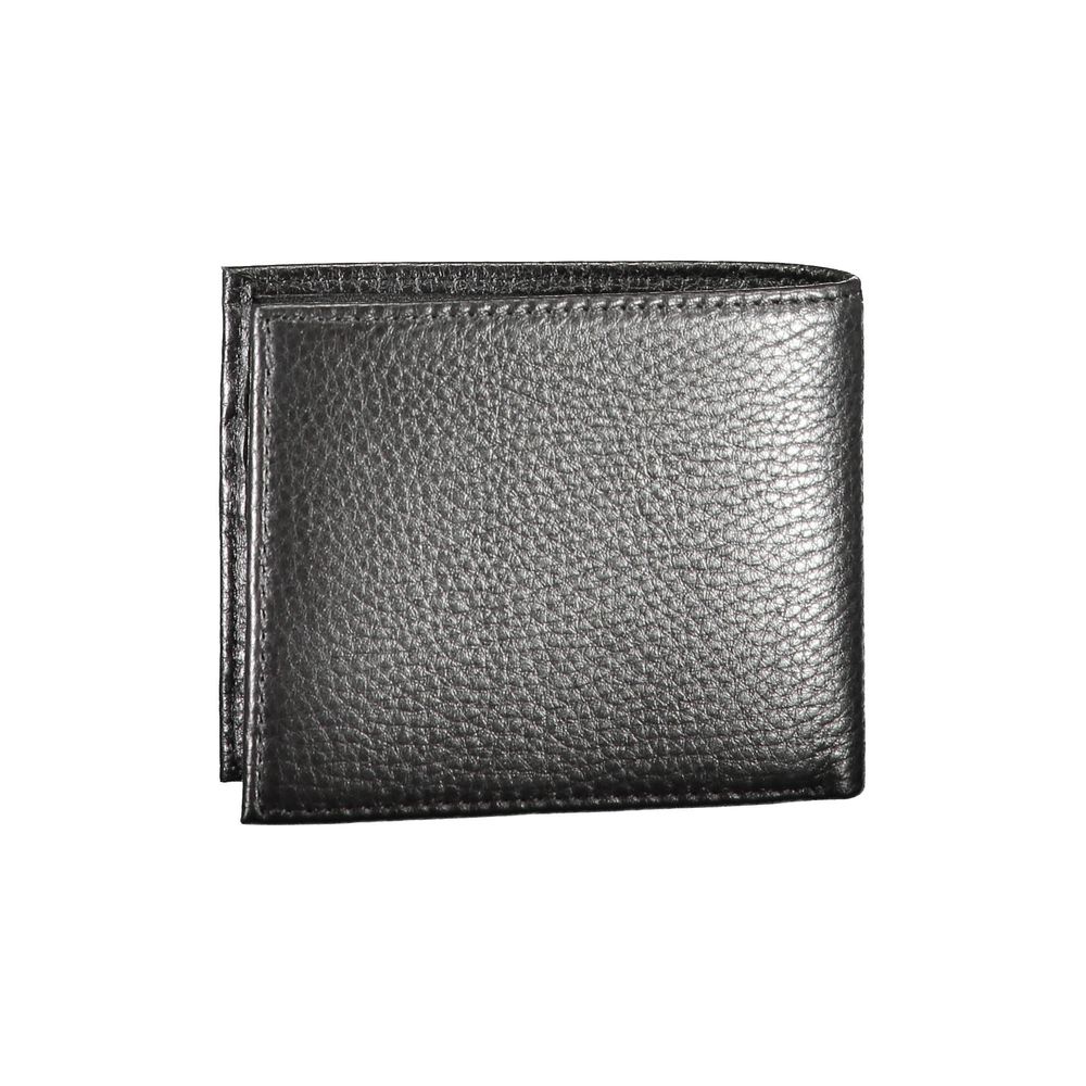 Portefeuille en cuir noir Tommy Hilfiger