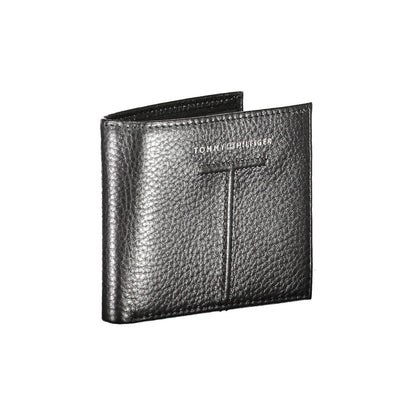 Portefeuille en cuir noir Tommy Hilfiger