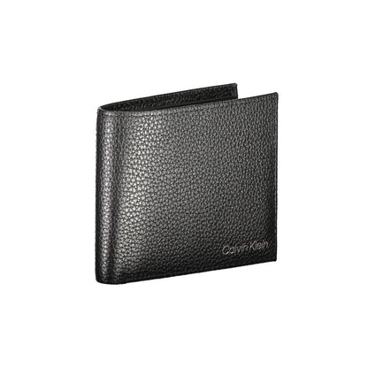 Portefeuille en cuir noir Calvin Klein
