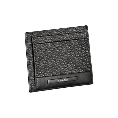 Portefeuille en cuir noir Calvin Klein