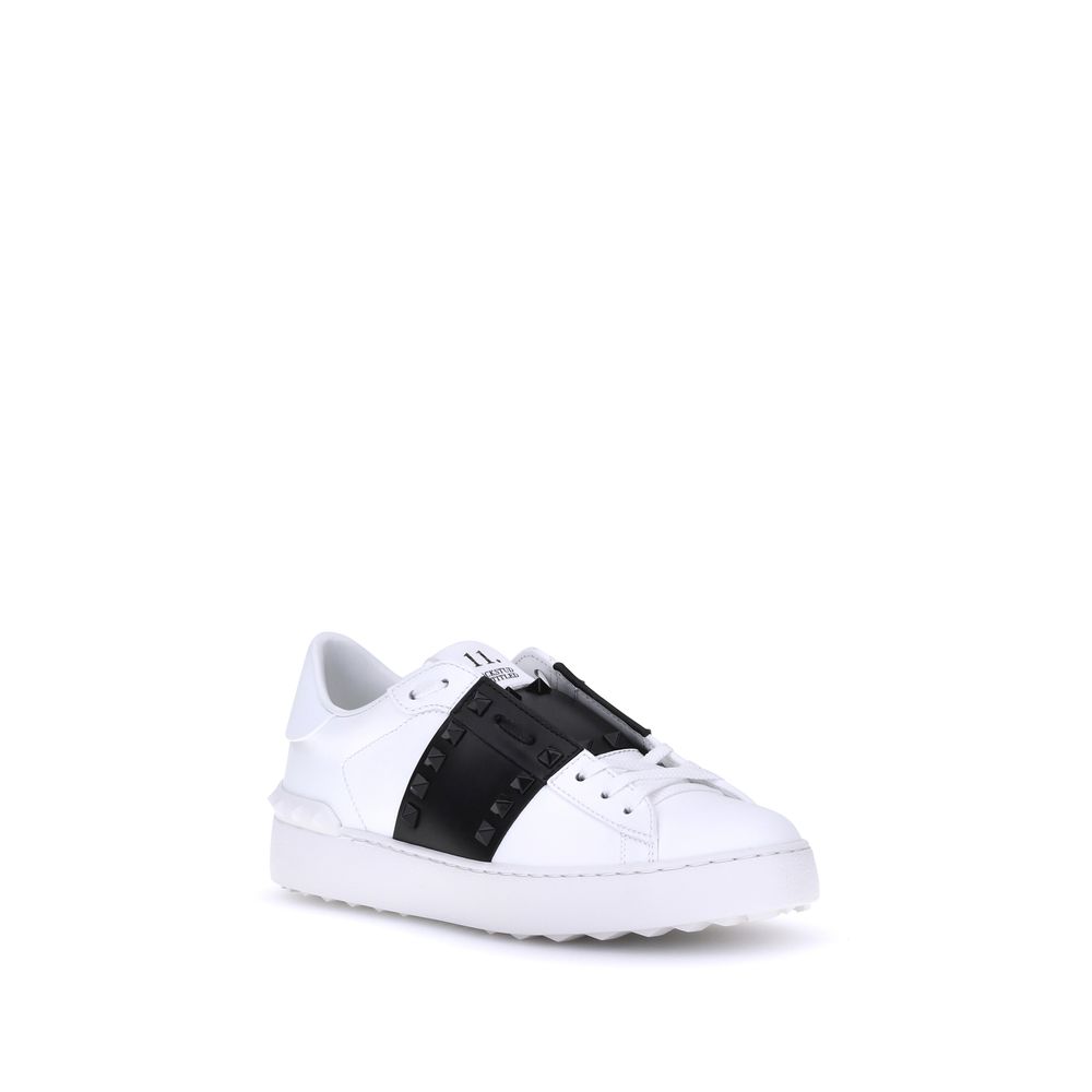 Valentino Garavani Rockstud Untitled Sneakers Kalfsleer Wit