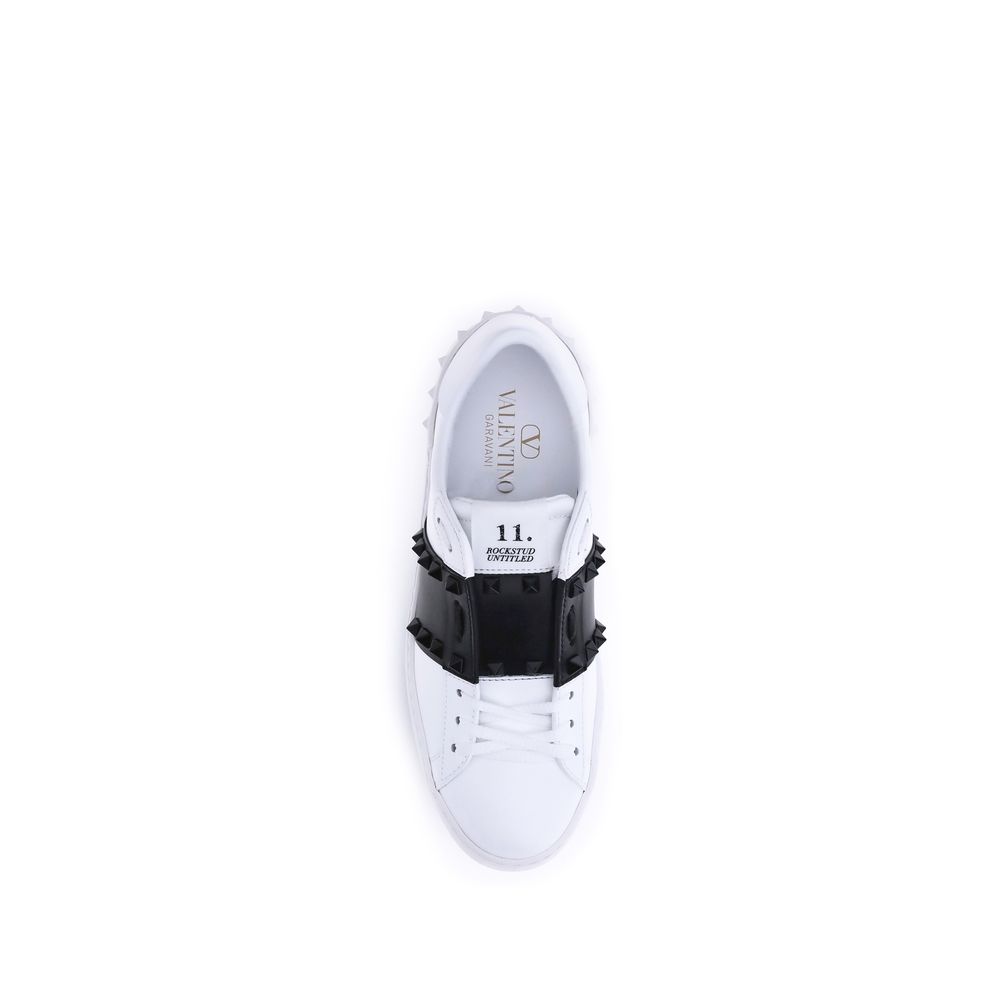 Valentino Garavani Rockstud Untitled Sneakers Kalfsleer Wit