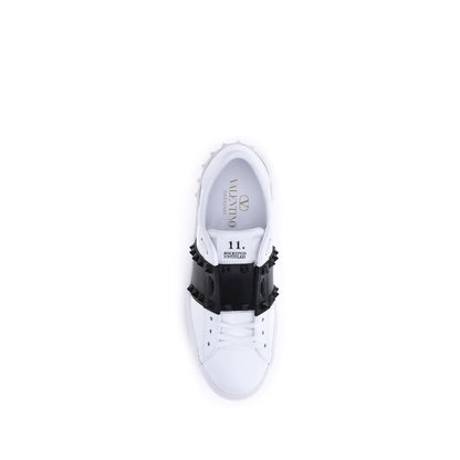 Valentino Garavani Rockstud Untitled Sneakers Kalfsleer Wit