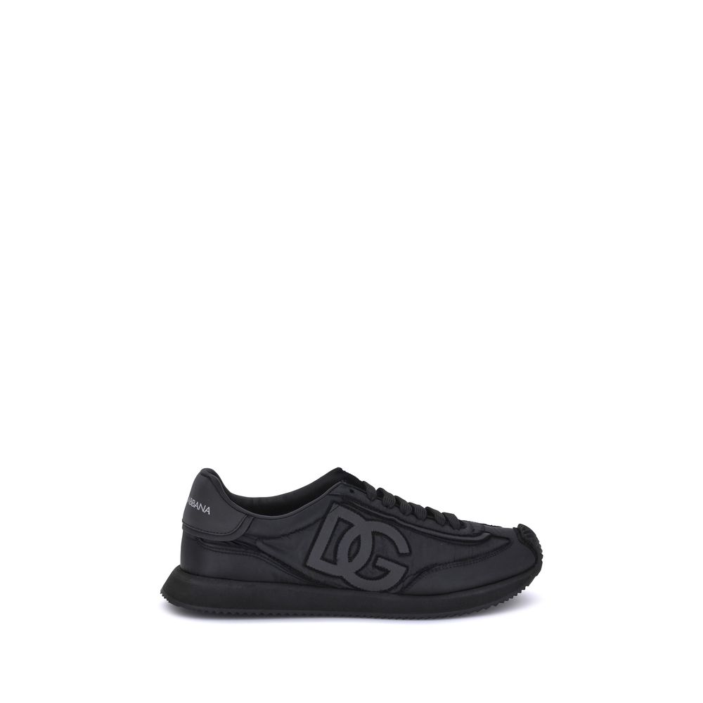 Dolce & Gabbana Sneakers Suede Inlays Monogram Black