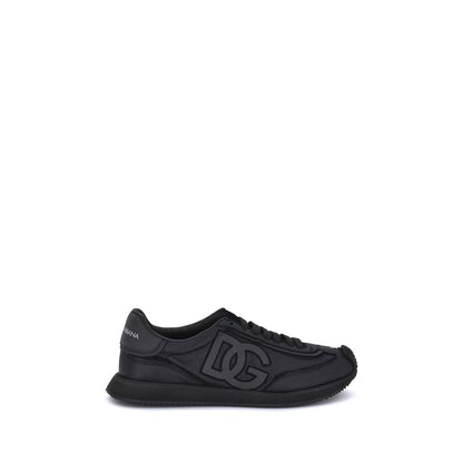 Dolce & Gabbana Sneakers Suede Inlays Monogram Black