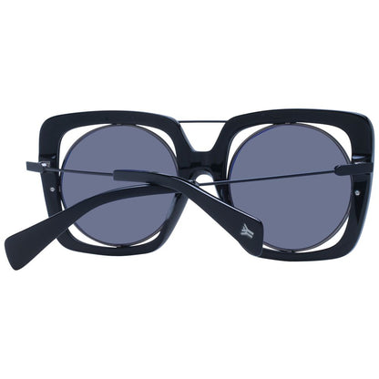 Lunettes de soleil unisexes noires Yohji Yamamoto