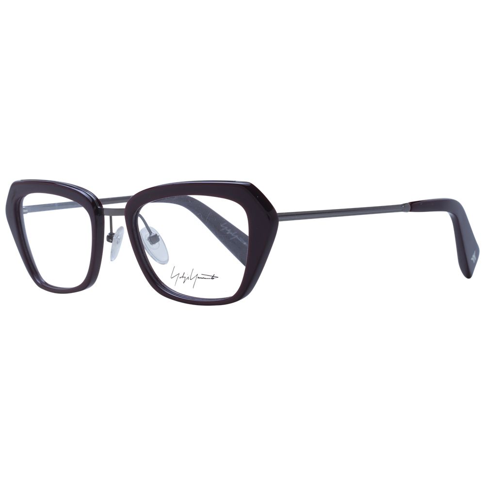 Yohji Yamamoto Burgundy Unisex Optical Frames by Yohji Yamamoto