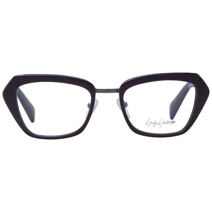 Yohji Yamamoto Burgundy Unisex Optical Frames by Yohji Yamamoto