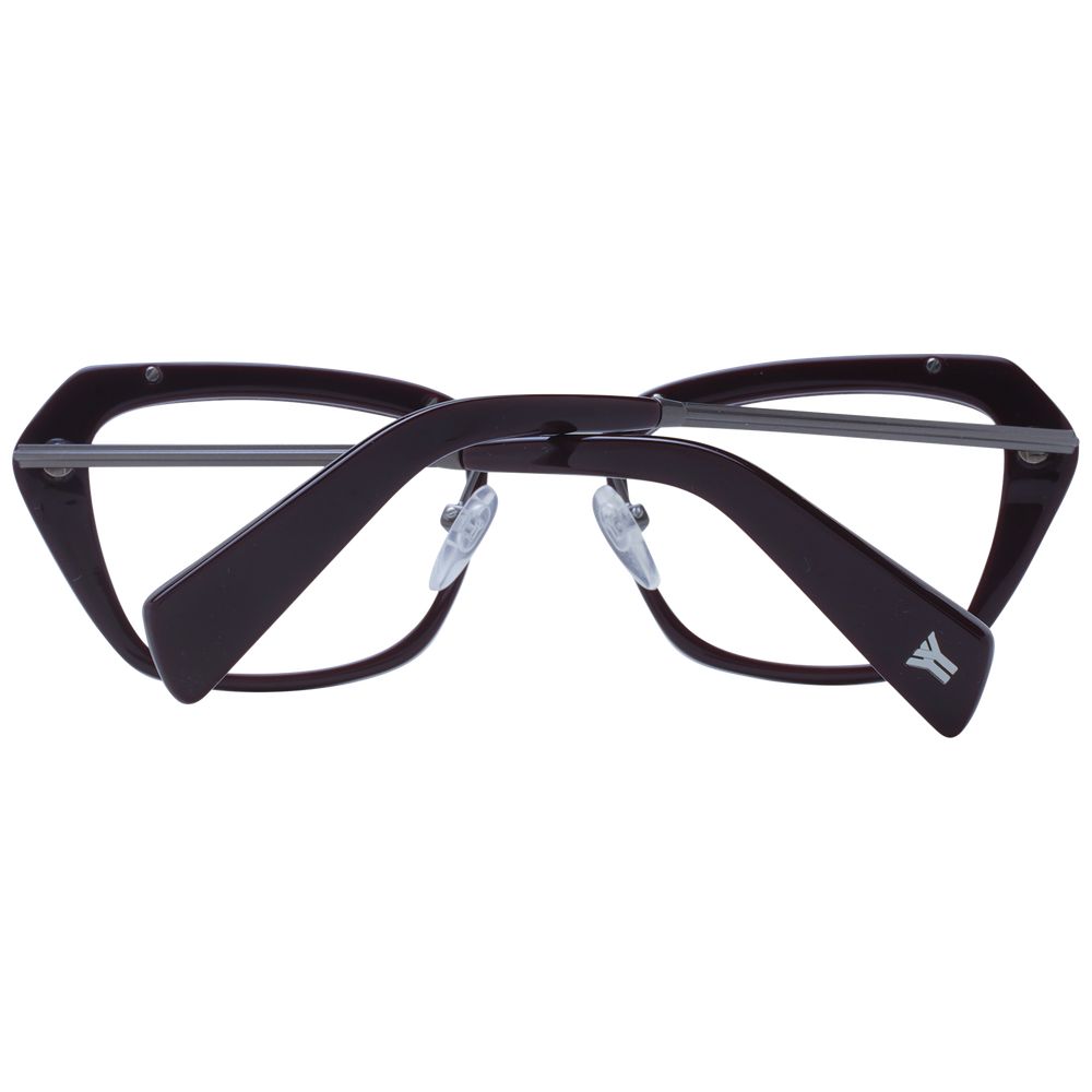 Yohji Yamamoto Burgundy Unisex Optical Frames by Yohji Yamamoto