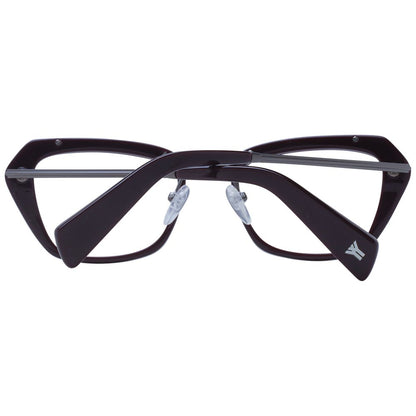 Yohji Yamamoto Burgundy Unisex Optical Frames by Yohji Yamamoto