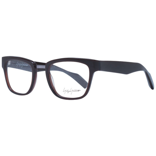 Montures de lunettes unisexes marron Yohji Yamamoto