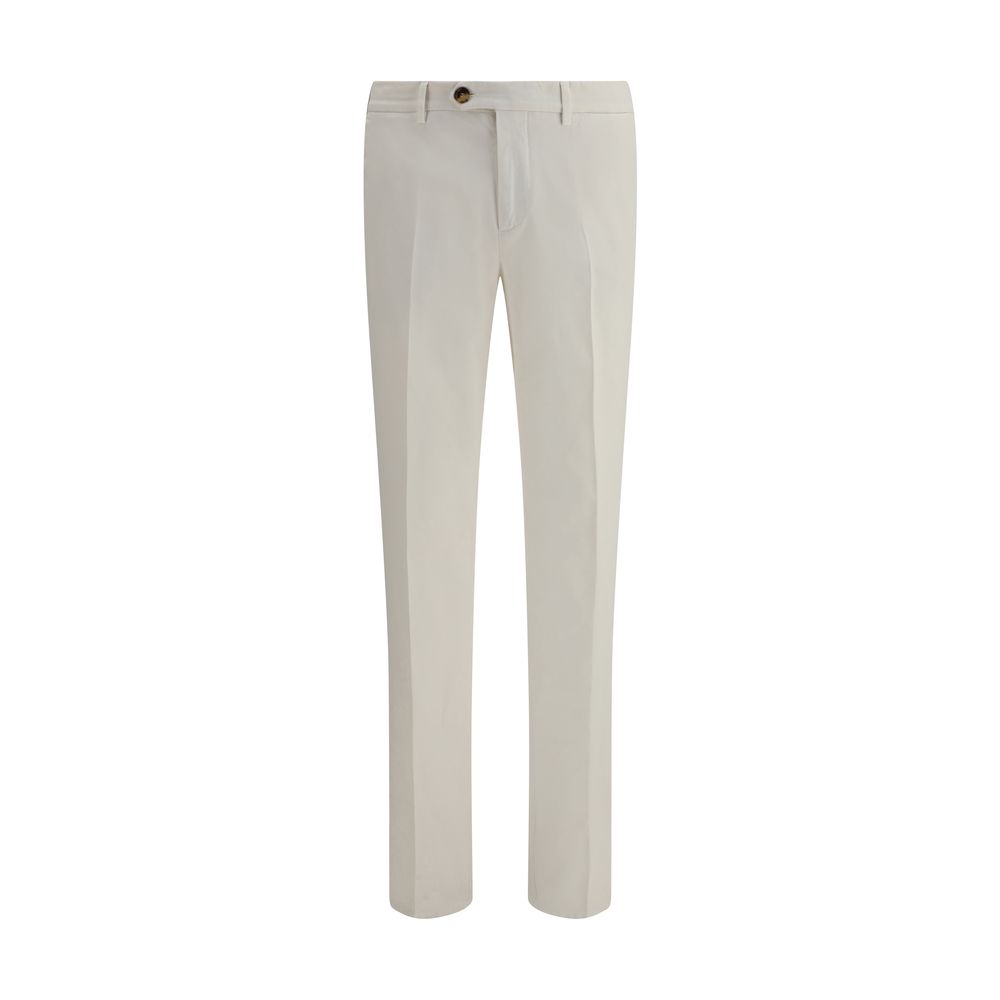 Brunello Cucinelli Monochrome Cotton Dyed Trousers Modern