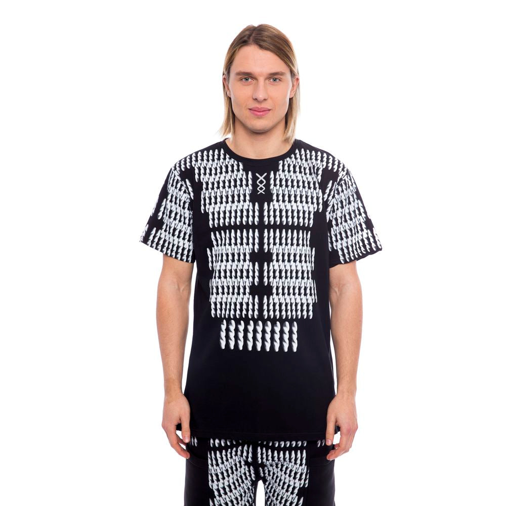 T-shirt homme en coton noir Nicolo Tonetto