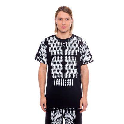 T-shirt homme en coton noir Nicolo Tonetto