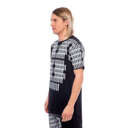 T-shirt homme en coton noir Nicolo Tonetto