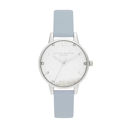 Montre Olivia Burton en cuir artificiel bleu