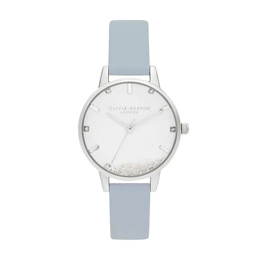 Montre Olivia Burton en cuir artificiel bleu