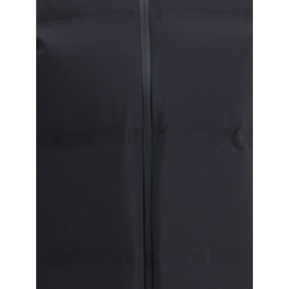 Herno Hooded Down Jacket Goose Down Nylon Black Size M