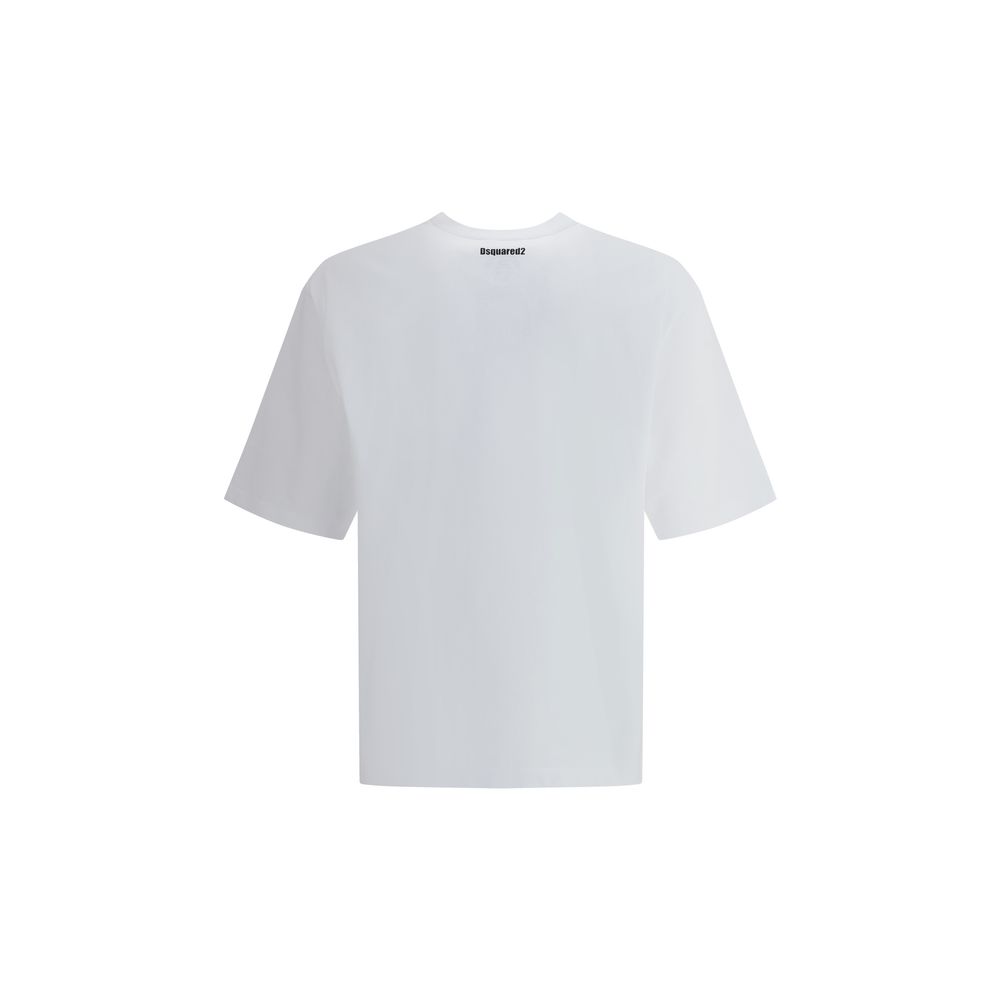 Dsquared2 Logoed T Shirt Ribbed Crew Neck Cotton AW25
