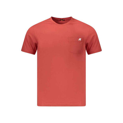 K-Way Rode Katoenen Heren T-Shirt Met Iconisch Logo Pasvorm