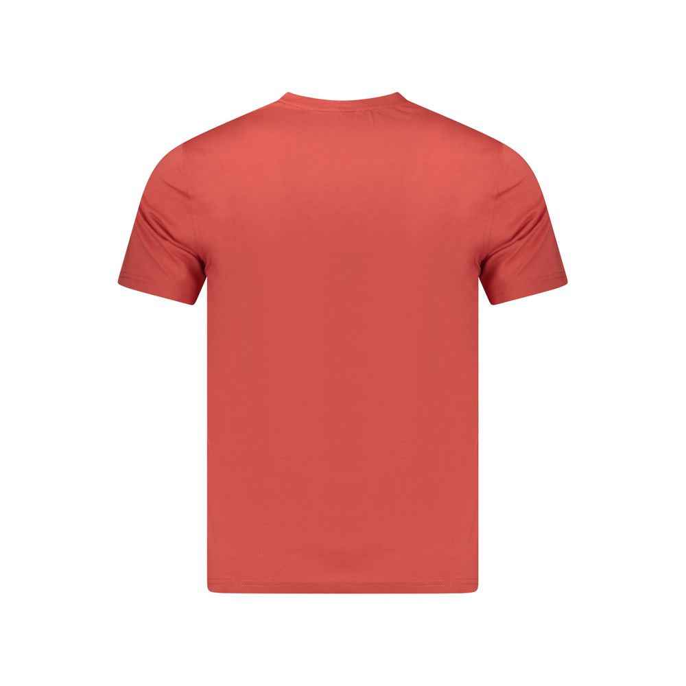 K-Way Rode Katoenen Heren T-Shirt Met Iconisch Logo Pasvorm