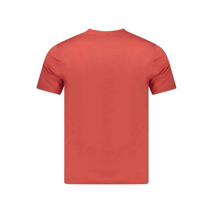 K-Way Rode Katoenen Heren T-Shirt Met Iconisch Logo Pasvorm