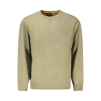 Hugo Boss Groene Katoenen Trui Heren - Elegant Pasvorm