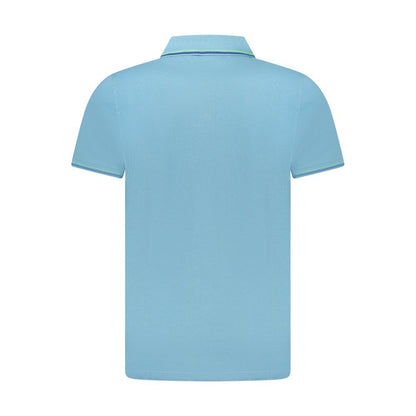 Polo bleu en coton pour homme, Norvège 1963