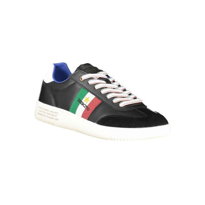 Esercito 1659 Leren Sneaker Heren Zwart Luxe Comfort