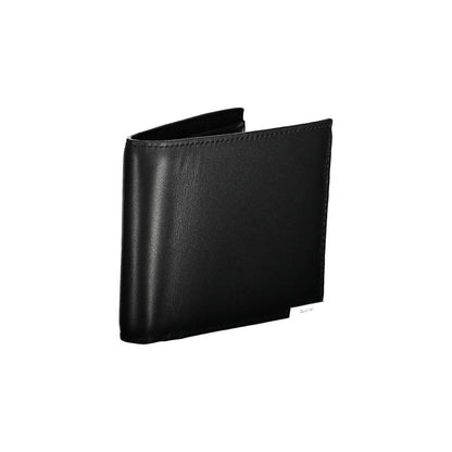 Portefeuille en cuir noir Calvin Klein