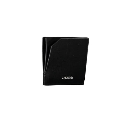 Portefeuille en cuir noir Calvin Klein